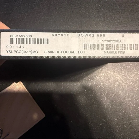 Saint Laurent Zip Card Holder in grain de poudre leather, (pink/silver) - Picture 13 of 15